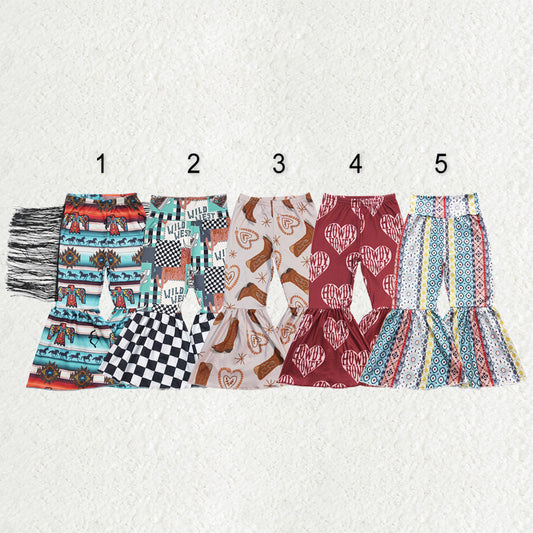 Sibling Baby Girls Western Boots Howdy Bell Bottom Pants