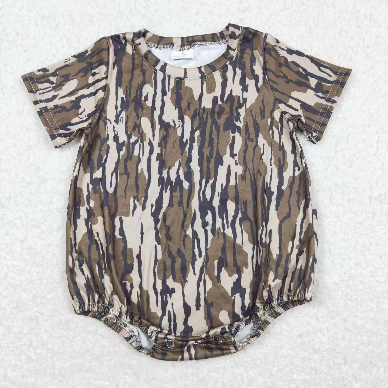 Sibling Baby Boys Short Sleeves Southern Camo Rompers