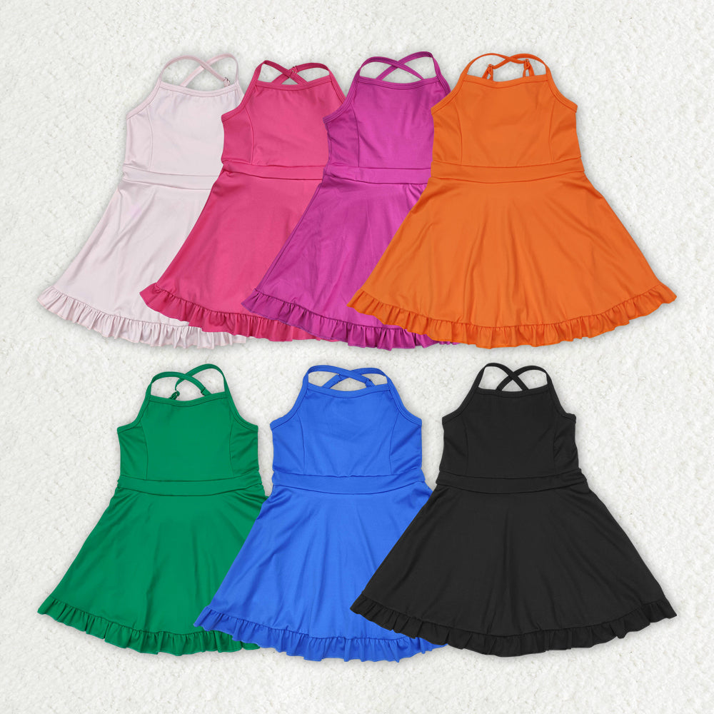 Sibling Baby Girls Knit Knee Length Active Wear Athletic Dresses