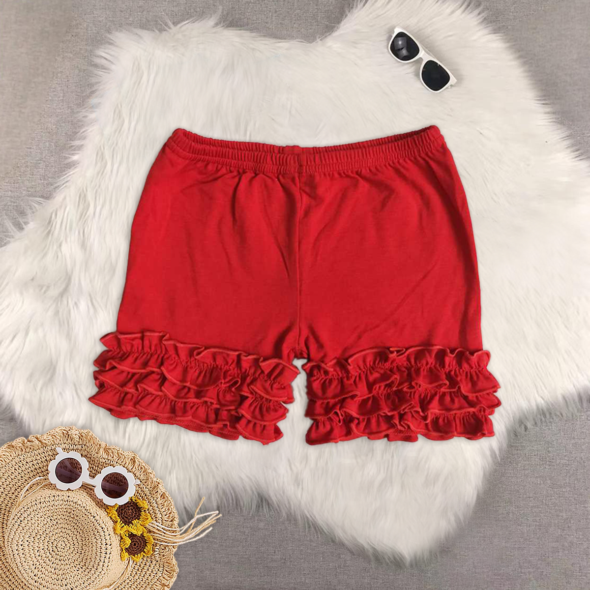 Sibling Baby Girls Summer Icing Ruffle Shorts