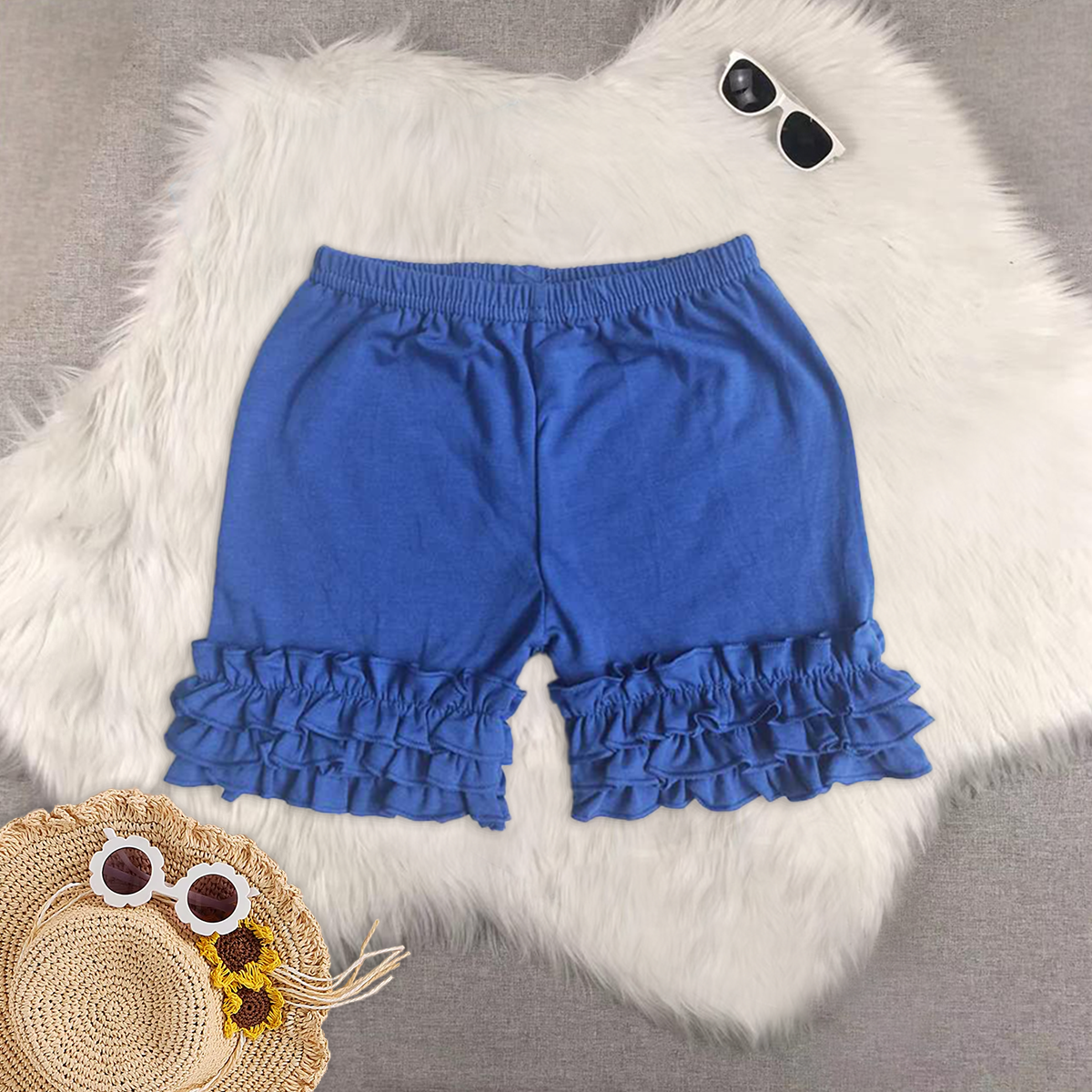 Sibling Baby Girls Summer Icing Ruffle Shorts