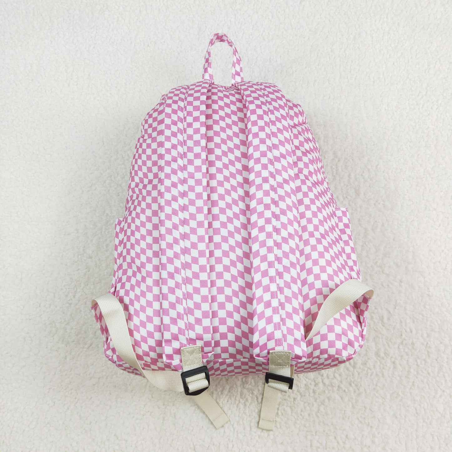 BA0245 toddler backpack pink gingham baby gift preschool bag
