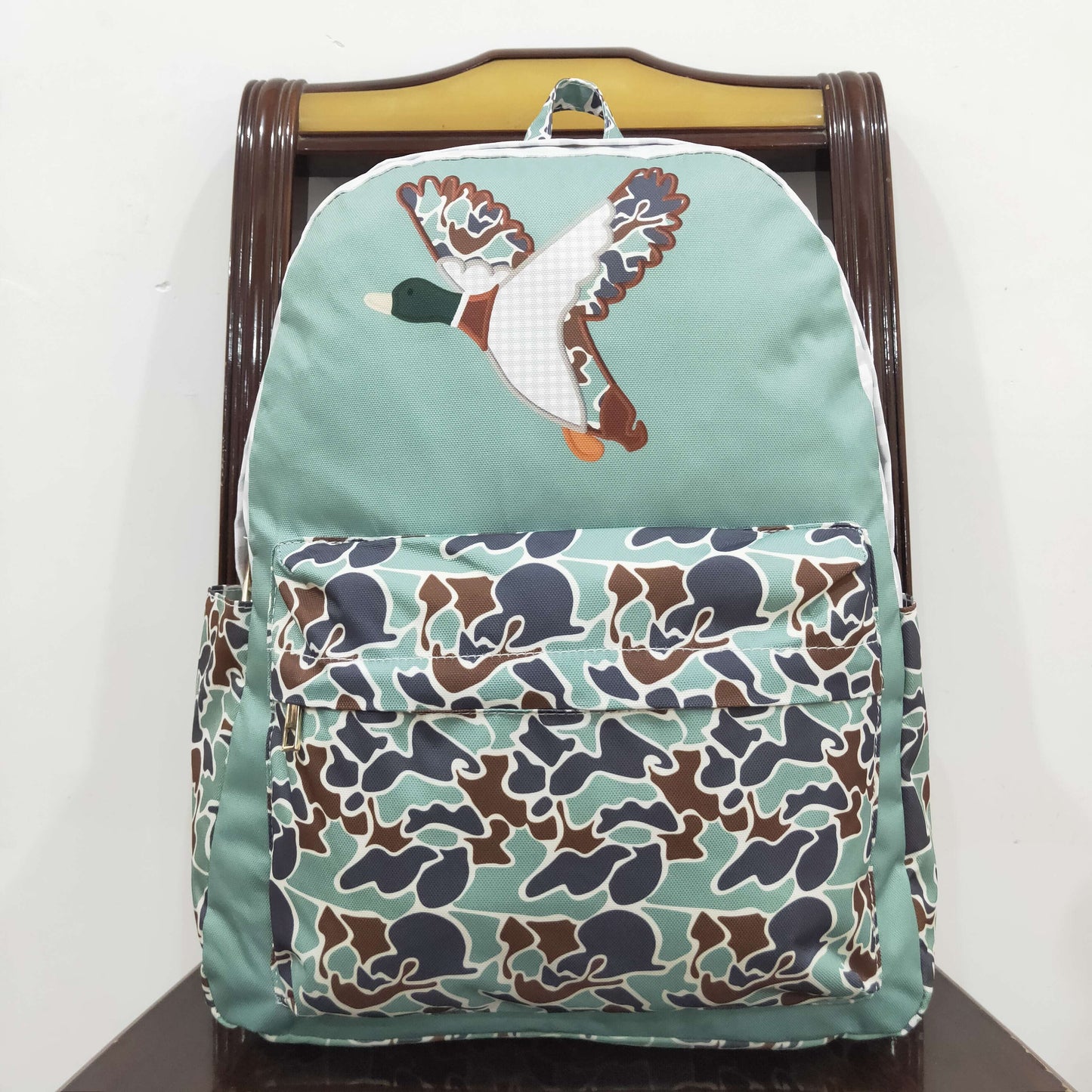 BA0259 toddler backpack mallard print baby gift preschool bag