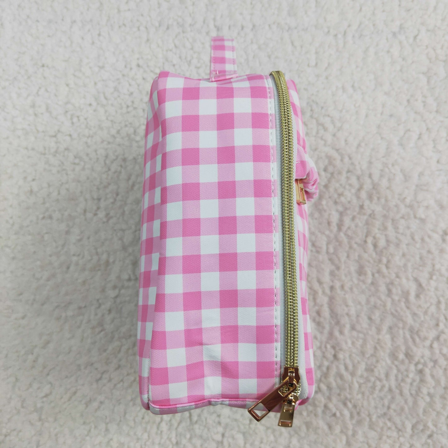 BA0283 baby bag pink gingham baby lunch box bag
