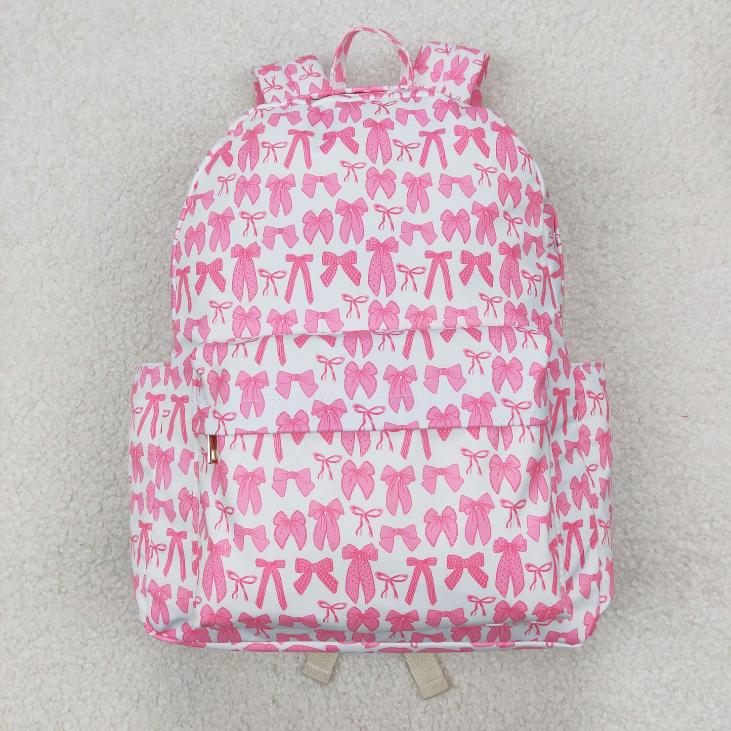 BA0285 Baby Girls Pink Bows Plaid Back to School Backpacks Bags