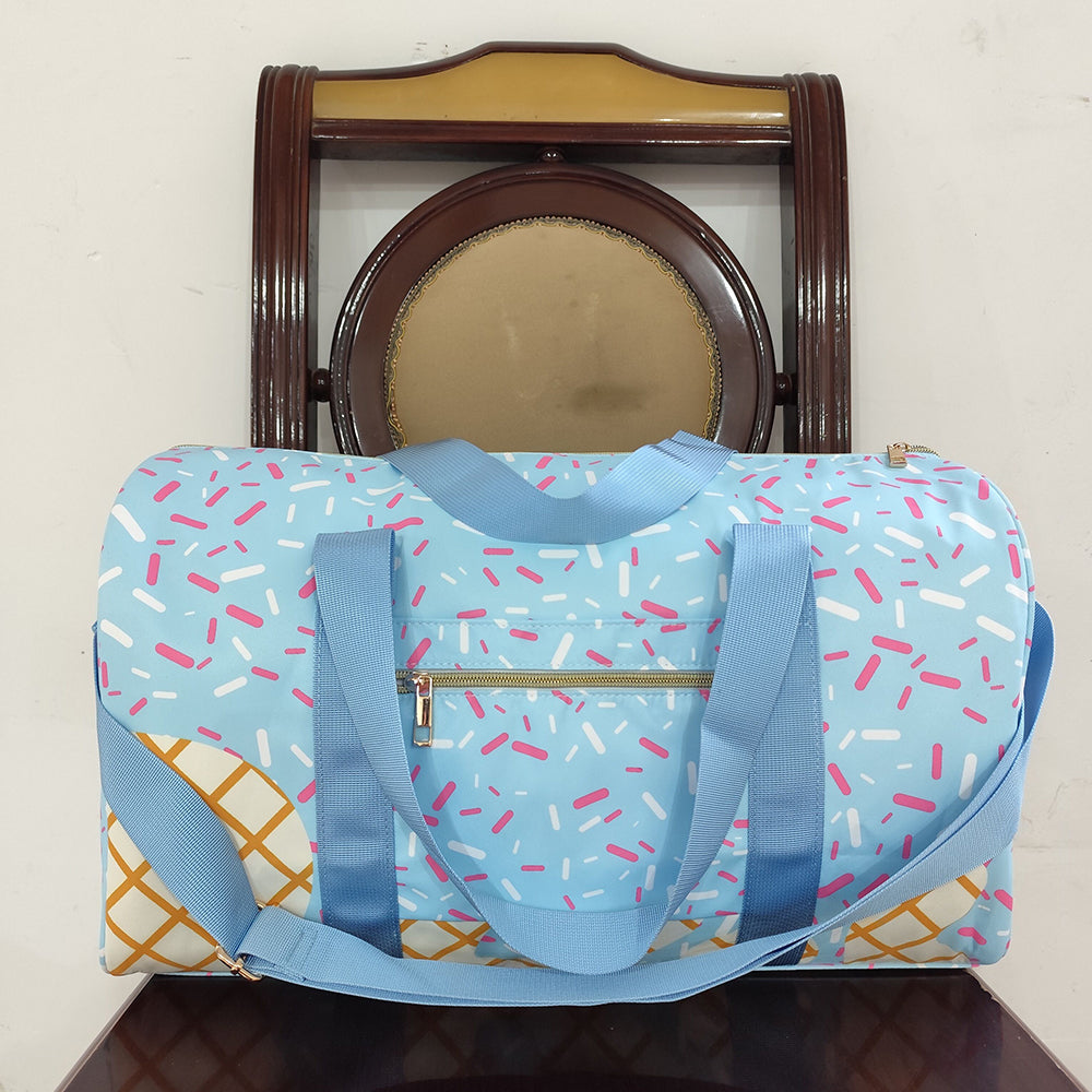 BA0286 Blue Drips Sprinkles Team Cheer Gym Duffles Bags