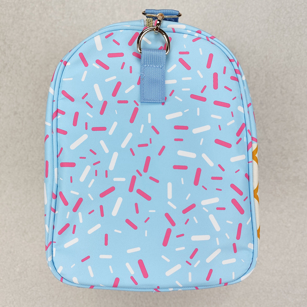 BA0286 Blue Drips Sprinkles Team Cheer Gym Duffles Bags
