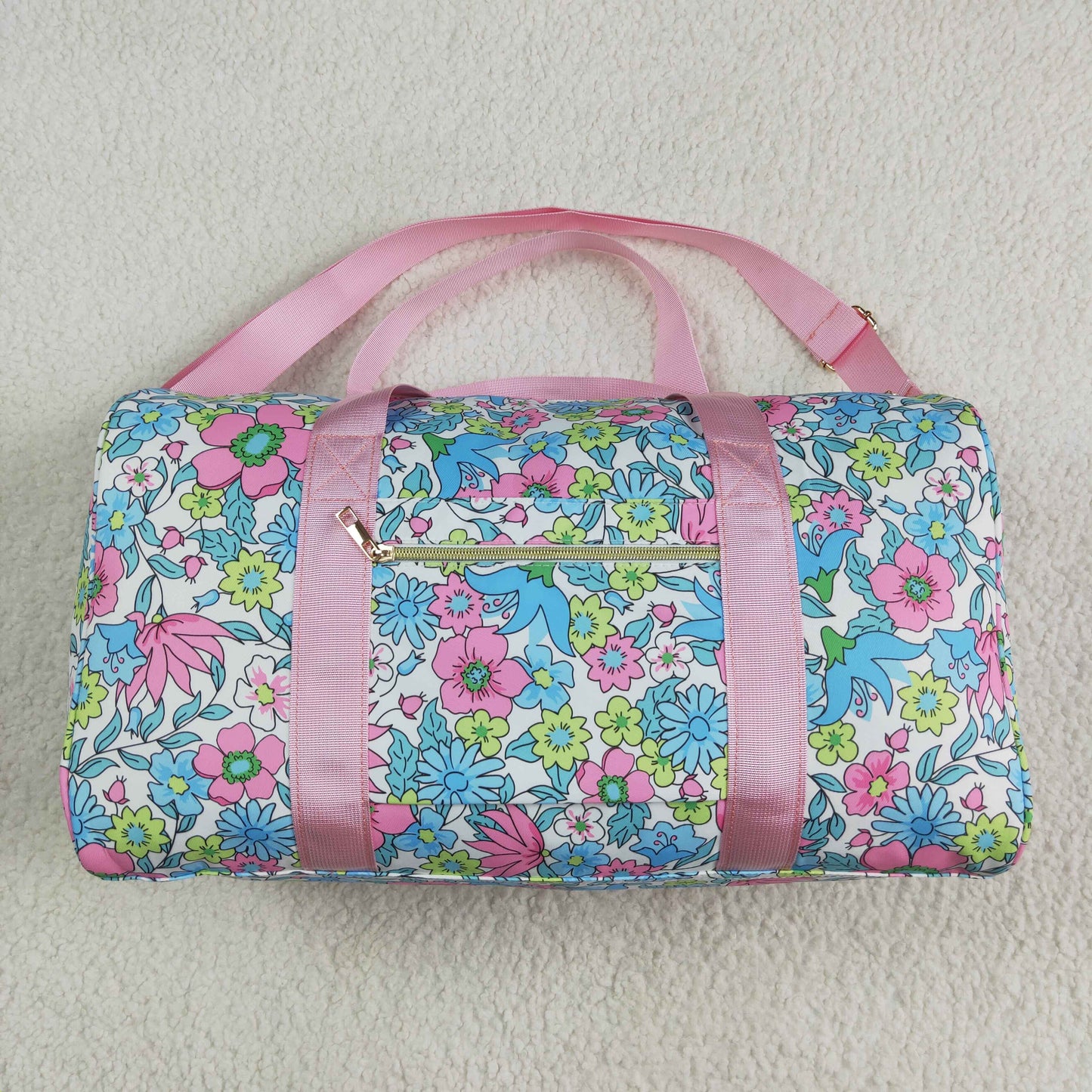 BA0291 Flowers Ruffle Gym Duffles Bags