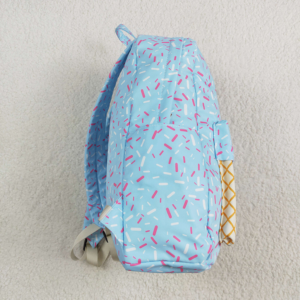 BA0297 baby girls blue drips sprinkles back to school backpacks bags