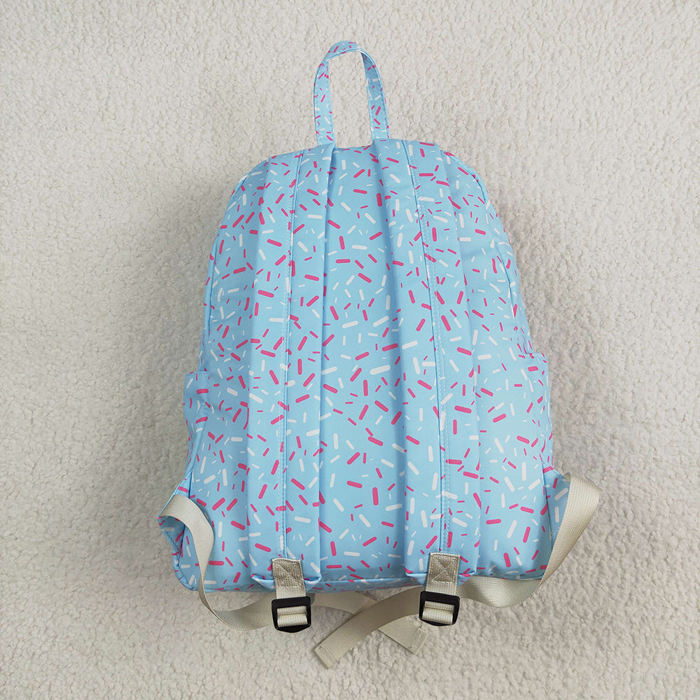BA0297 baby girls blue drips sprinkles back to school backpacks bags