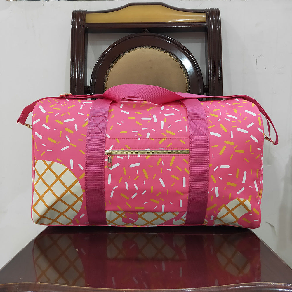 BA0298 Pink Drips Sprinkles Team Cheer Gym Duffles Bags
