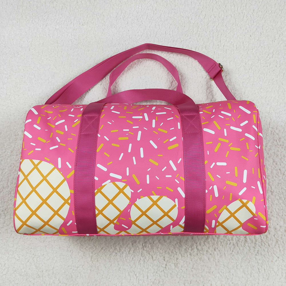 BA0298 Pink Drips Sprinkles Team Cheer Gym Duffles Bags