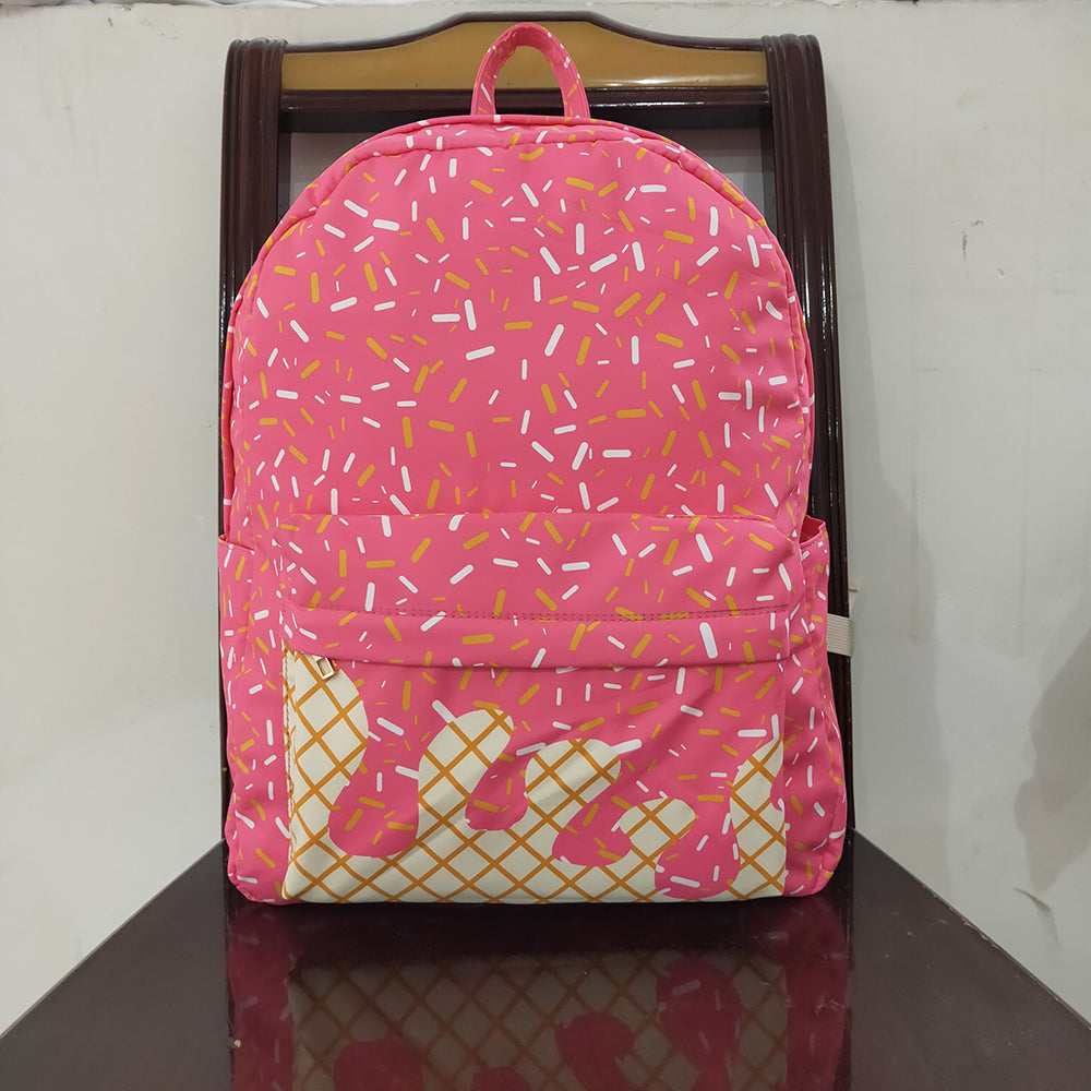 BA0300 baby girls pink drips sprinkles back to school backpacks bags