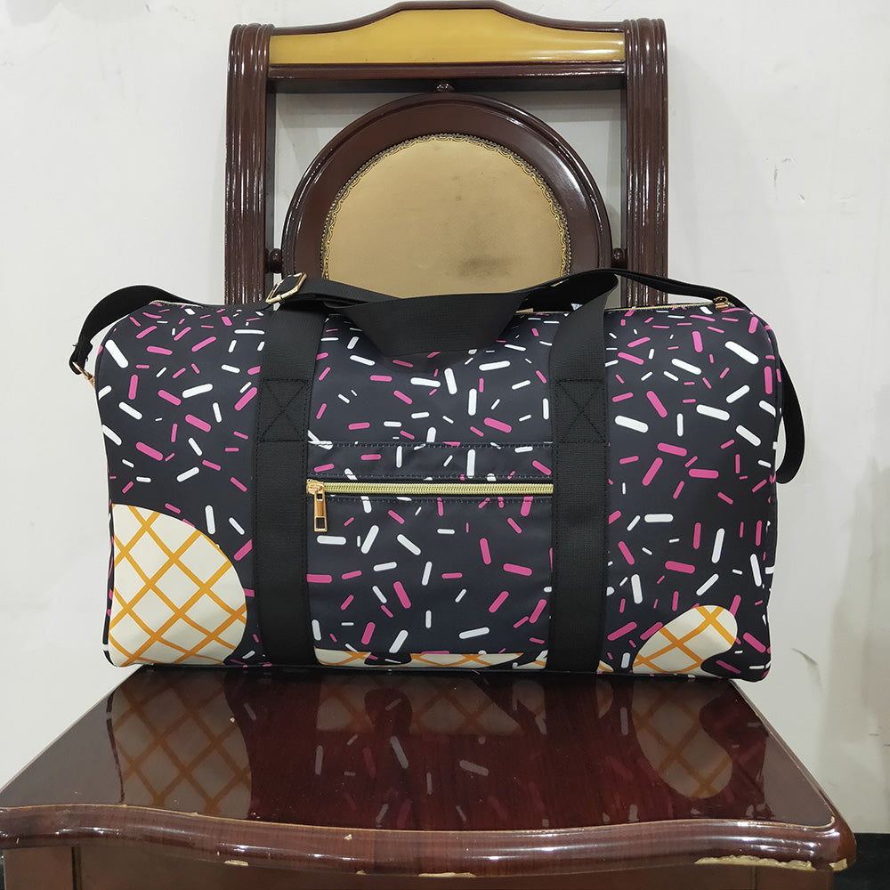 BA0303 Black Drips Sprinkles Team Cheer Gym Duffles Bags