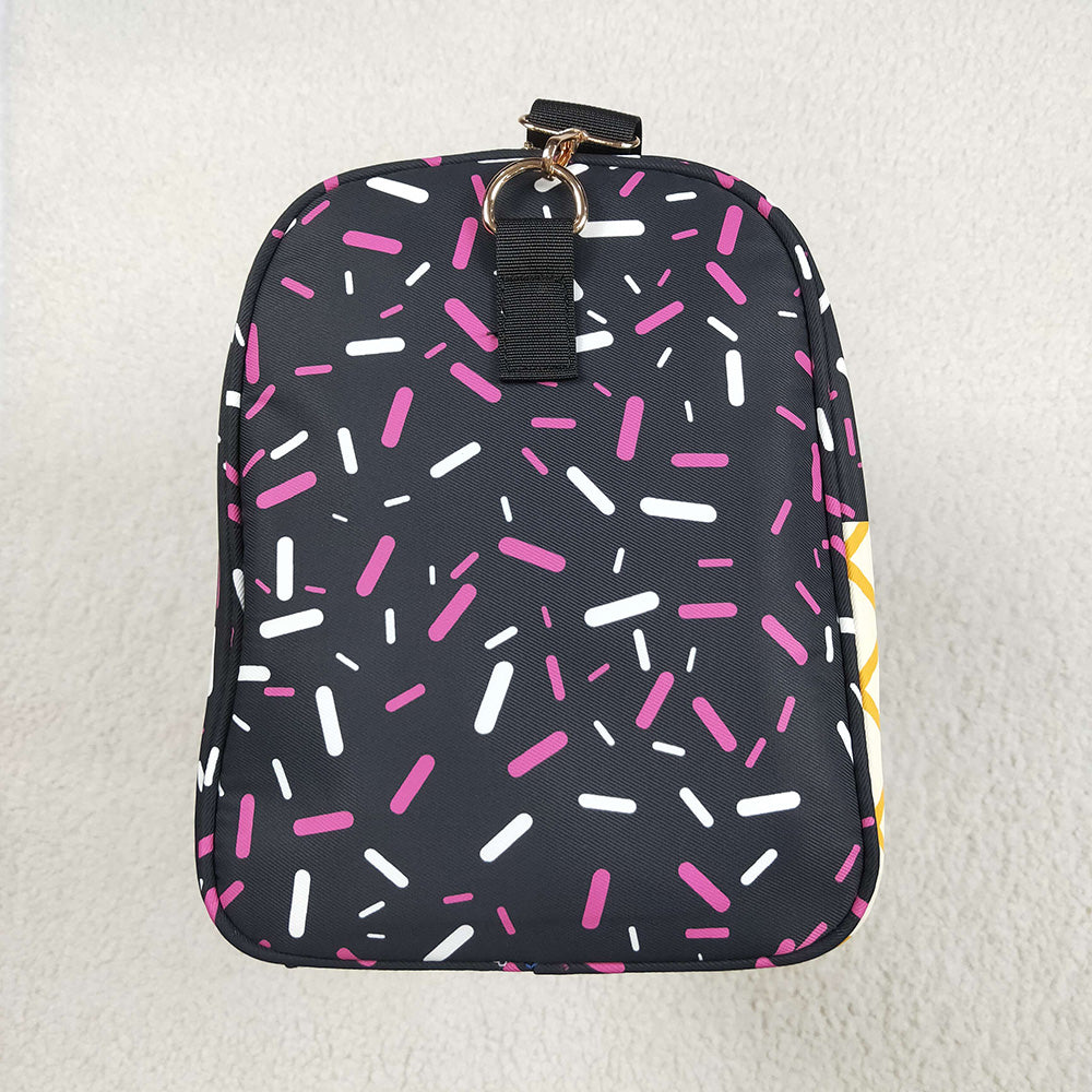 BA0303 Black Drips Sprinkles Team Cheer Gym Duffles Bags