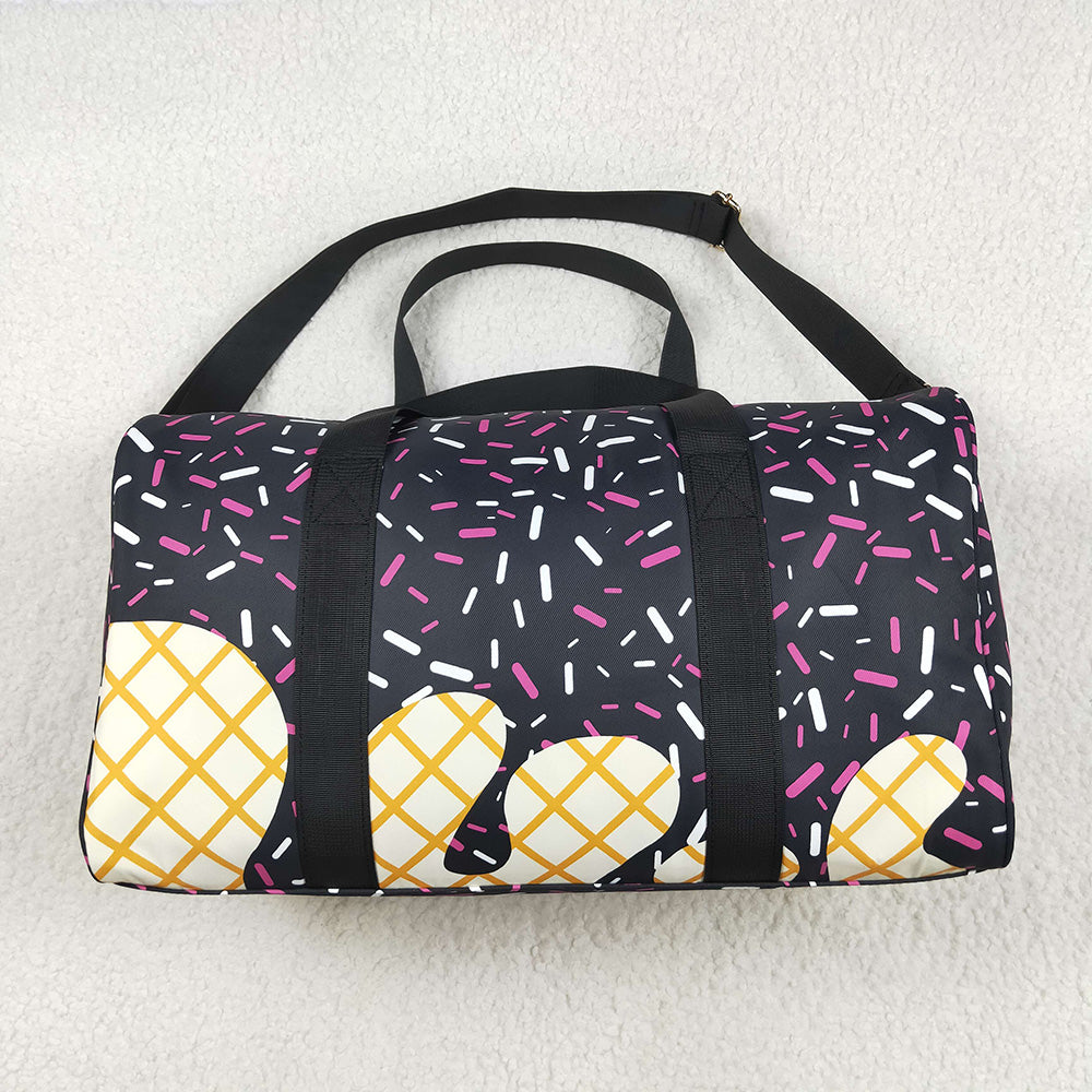 BA0303 Black Drips Sprinkles Team Cheer Gym Duffles Bags