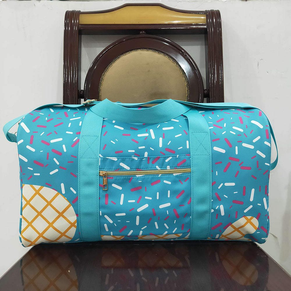 BA0304 Blue Drips Sprinkles Team Cheer Gym Duffles Bags