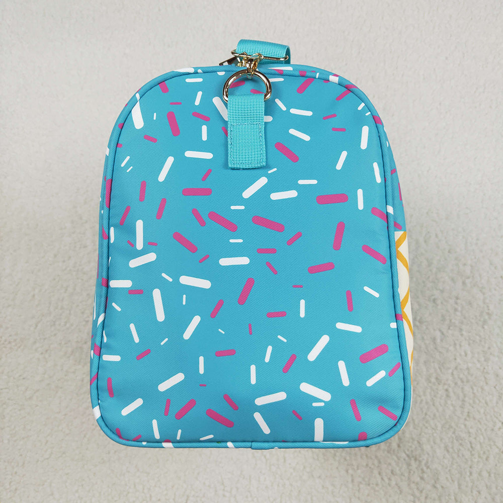 BA0304 Blue Drips Sprinkles Team Cheer Gym Duffles Bags