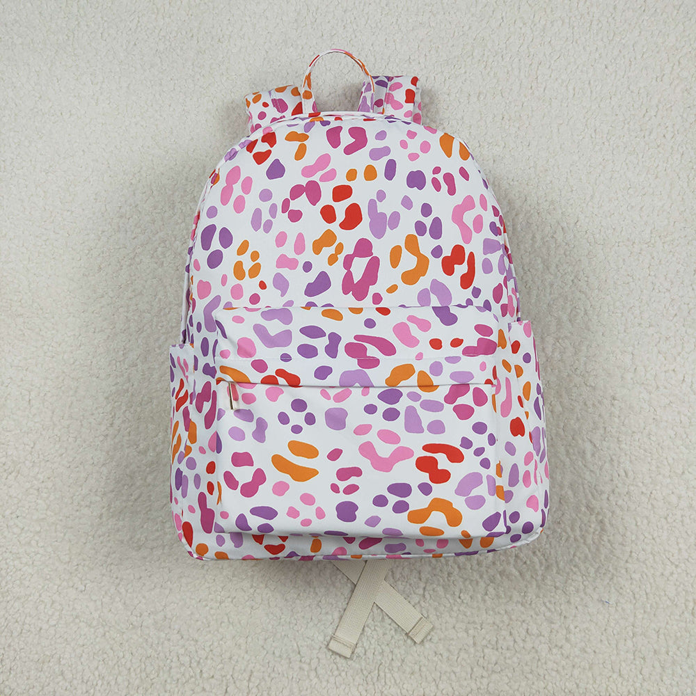 BA0307 baby girls pink leopard back to school backpacks bags