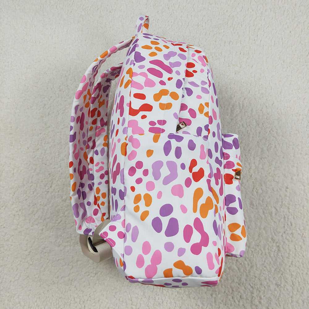BA0307 baby girls pink leopard back to school backpacks bags