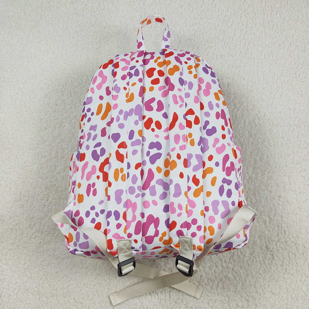 BA0307 baby girls pink leopard back to school backpacks bags