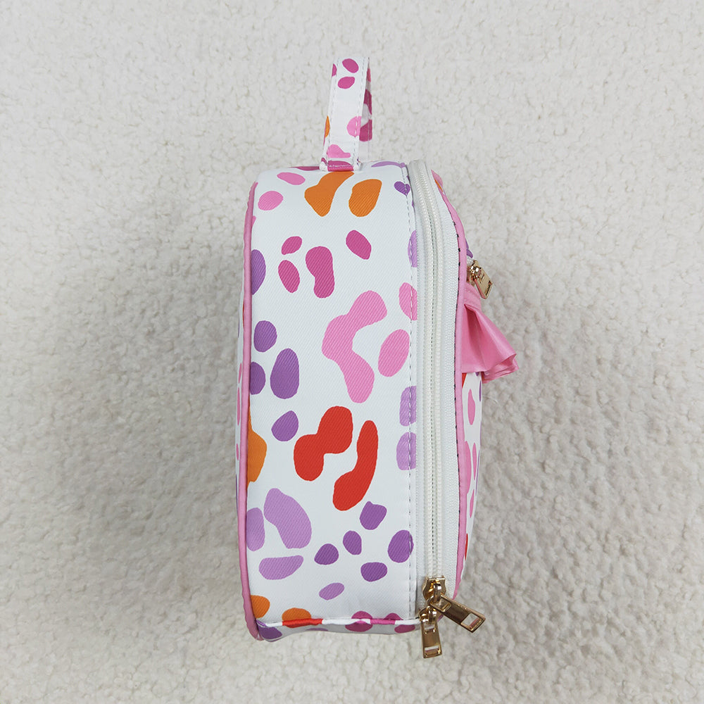BA0309 baby bag pink ruffle leopard lunch boxes bags