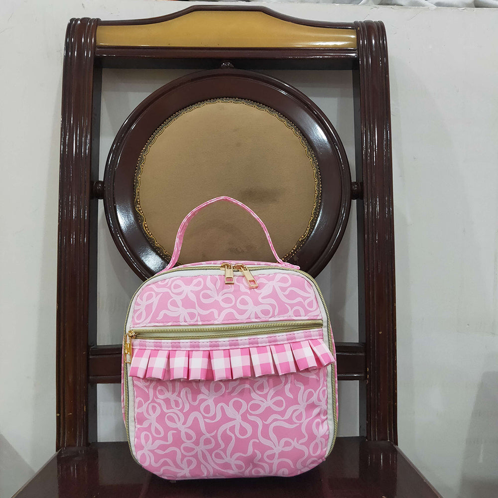 BA0310 baby bag pink ruffle bows lunch boxes bags