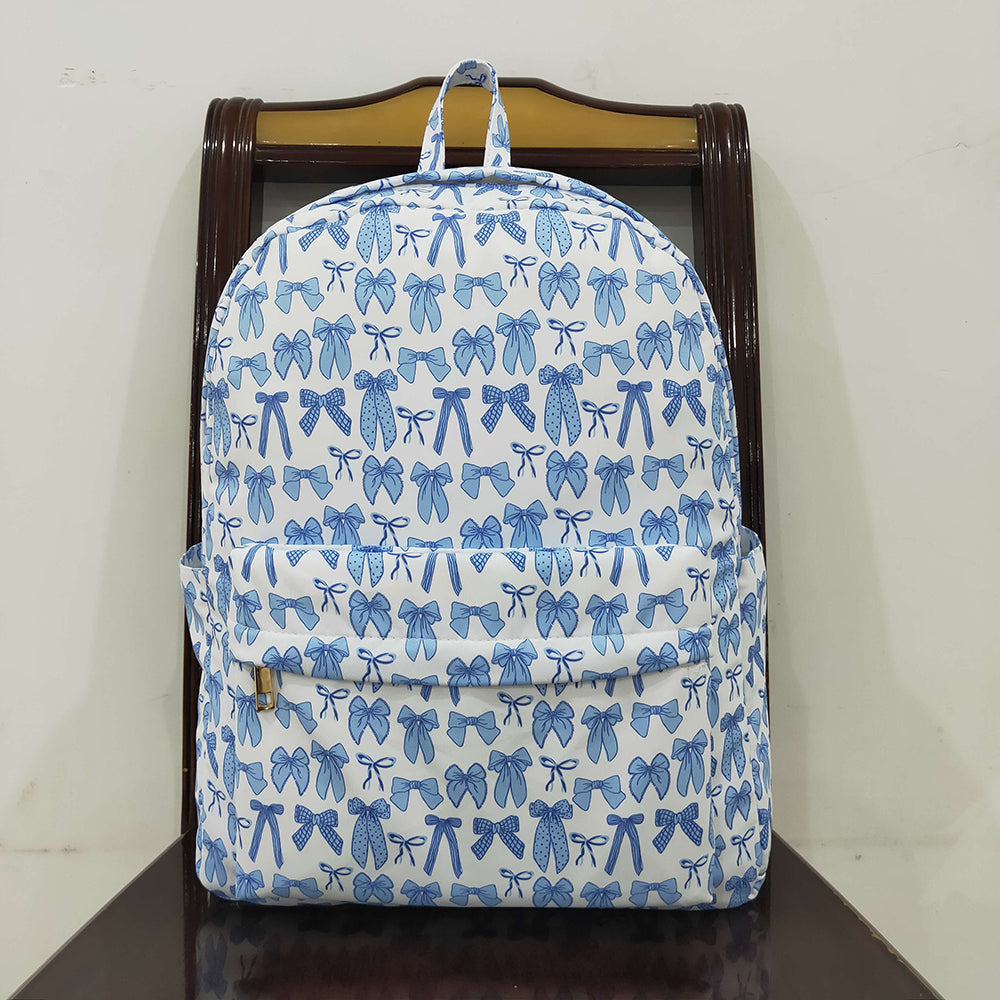 BA0322 baby girls blue bows back to school backpacks bags