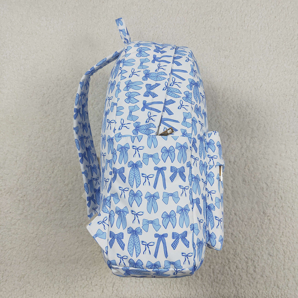 BA0322 baby girls blue bows back to school backpacks bags