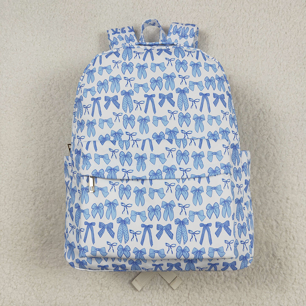 BA0322 baby girls blue bows back to school backpacks bags