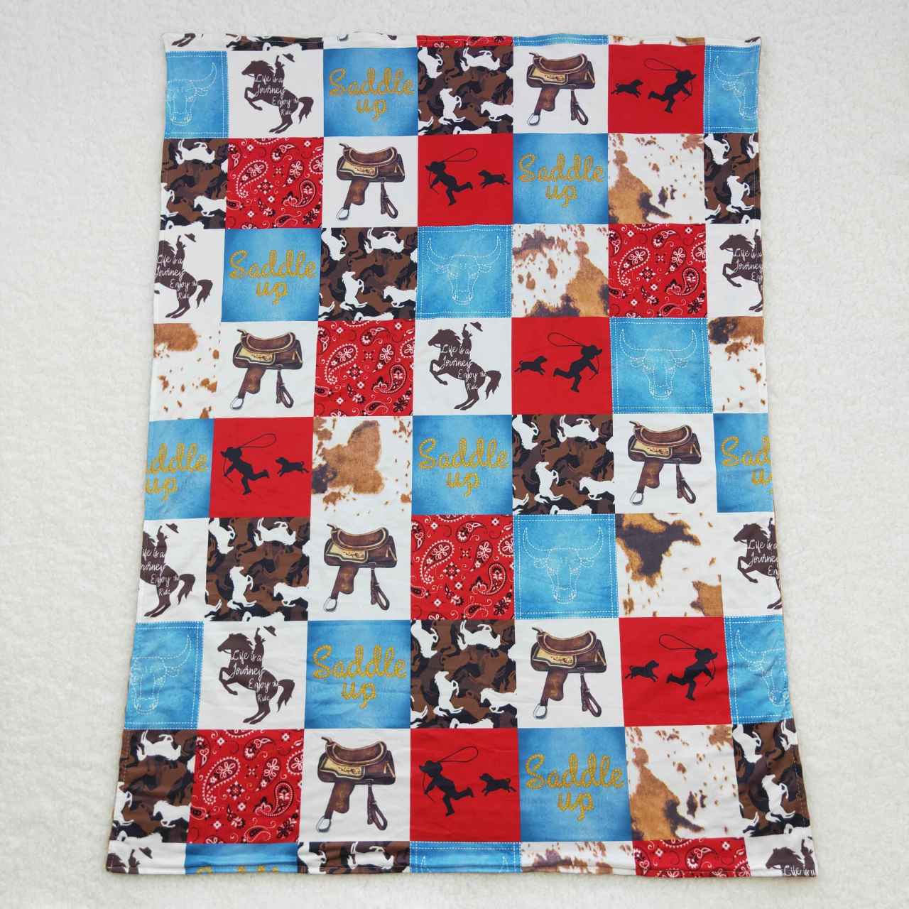 Baby western highland cow print blanket BL0055