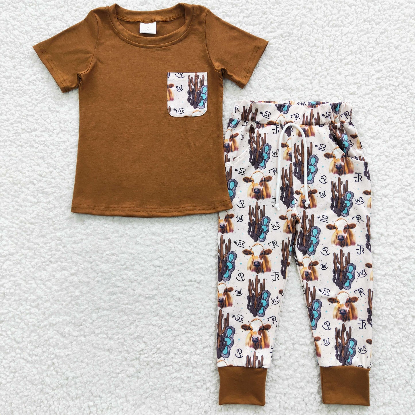 boys wild west tops bottoms sets BSPO0107