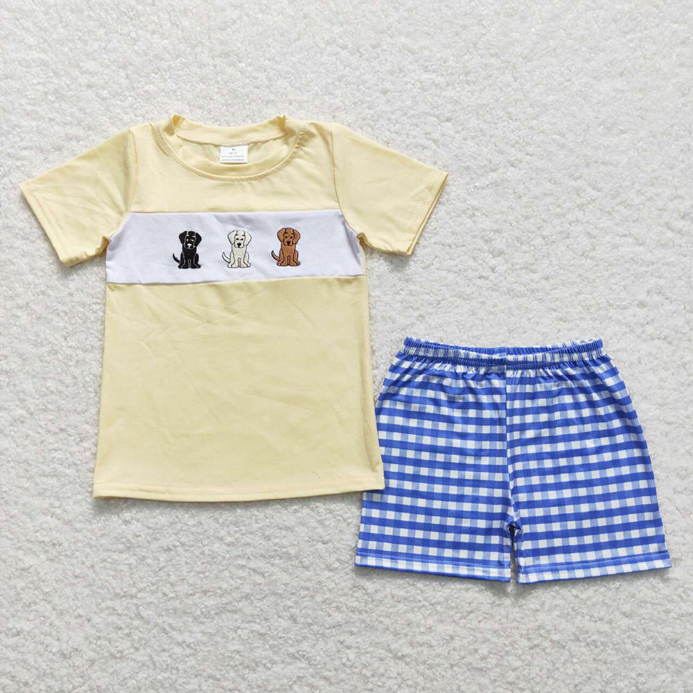 BSSO0598 baby boy clothes puppy toddler boys summer outfit