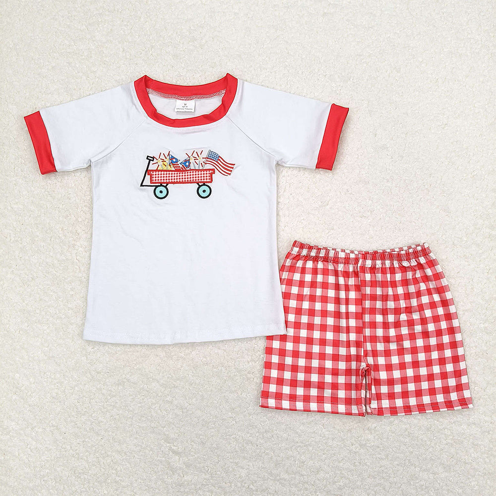 Sibling Baby Boys July 4th Summer Shorts Outfits
