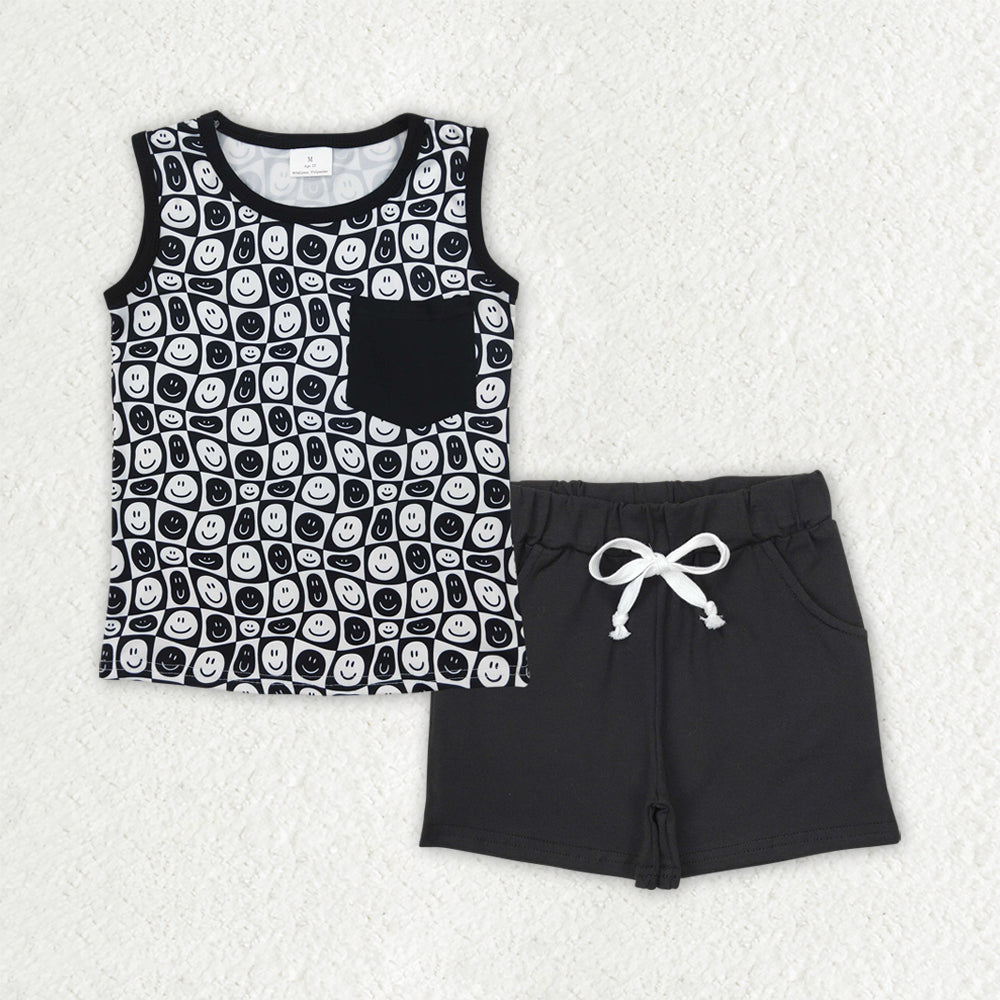 Sibling Baby Boys Sleeveless Tee Shirt Top Smiles Western Howdy Shorts Clothes Sets