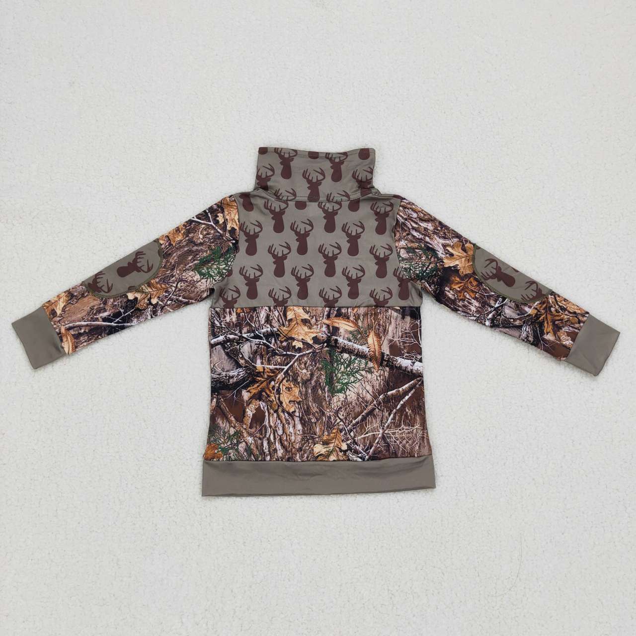 BT0094 baby boy clothes deer green camo shirt
