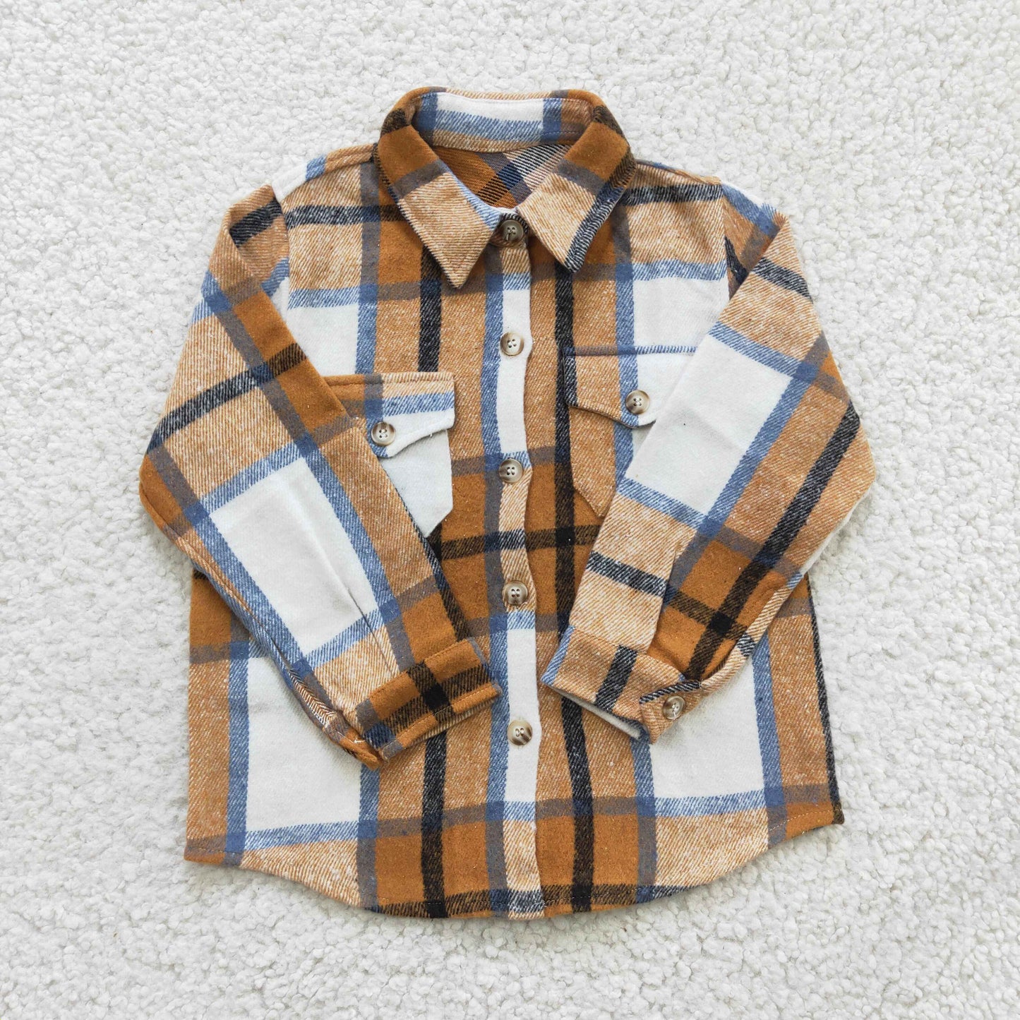 Boys Mustard Plaid T-shirts BT0189
