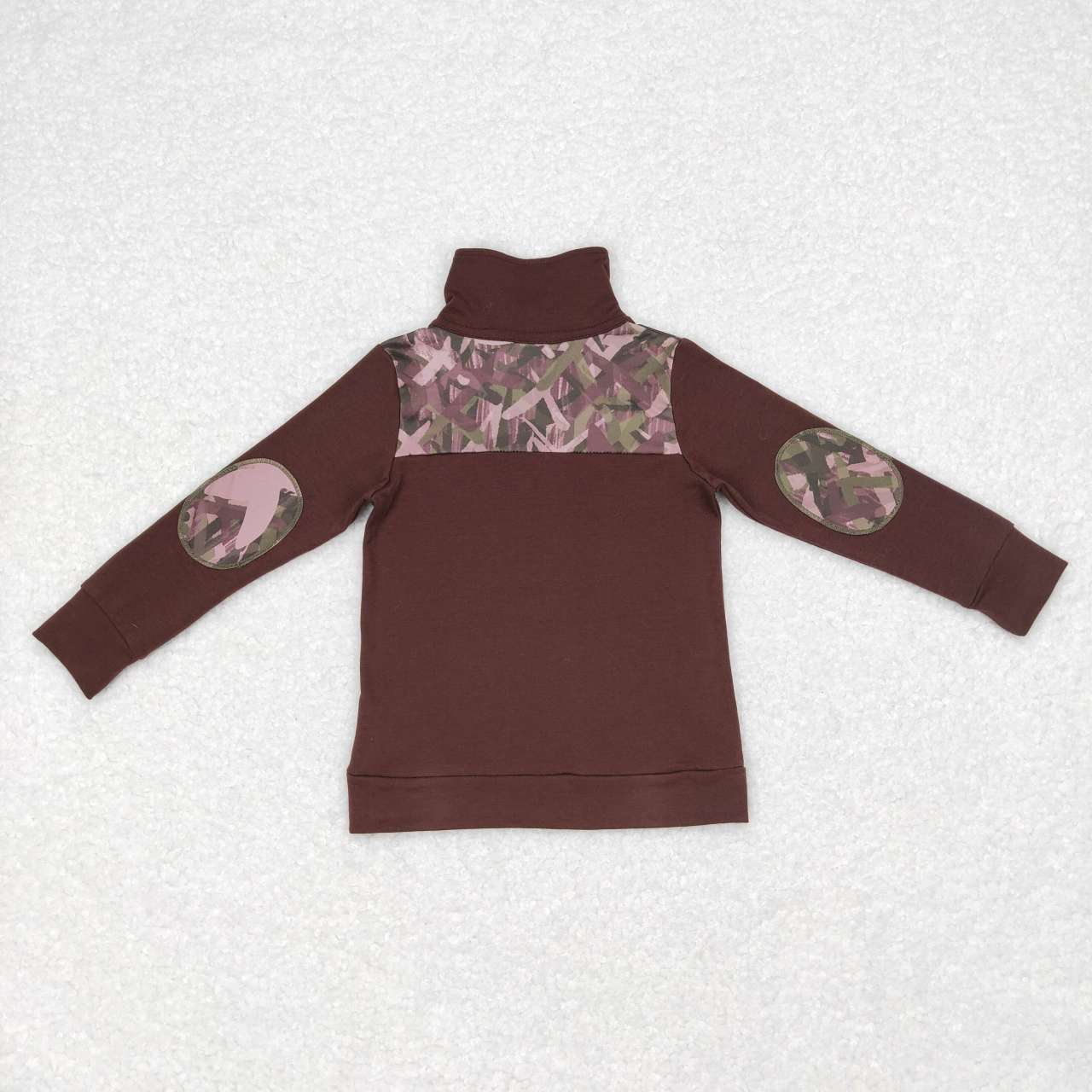 BT0328 boys brown long sleeve polo t-shirts