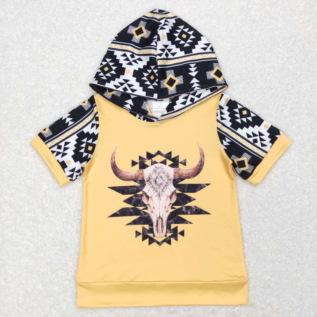 BT0458 baby boy clothes western bull summer hoodies top