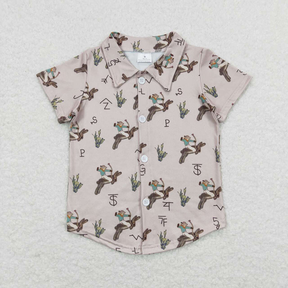 BT0484 toddler boy clothes hunting boy summer t-shirt