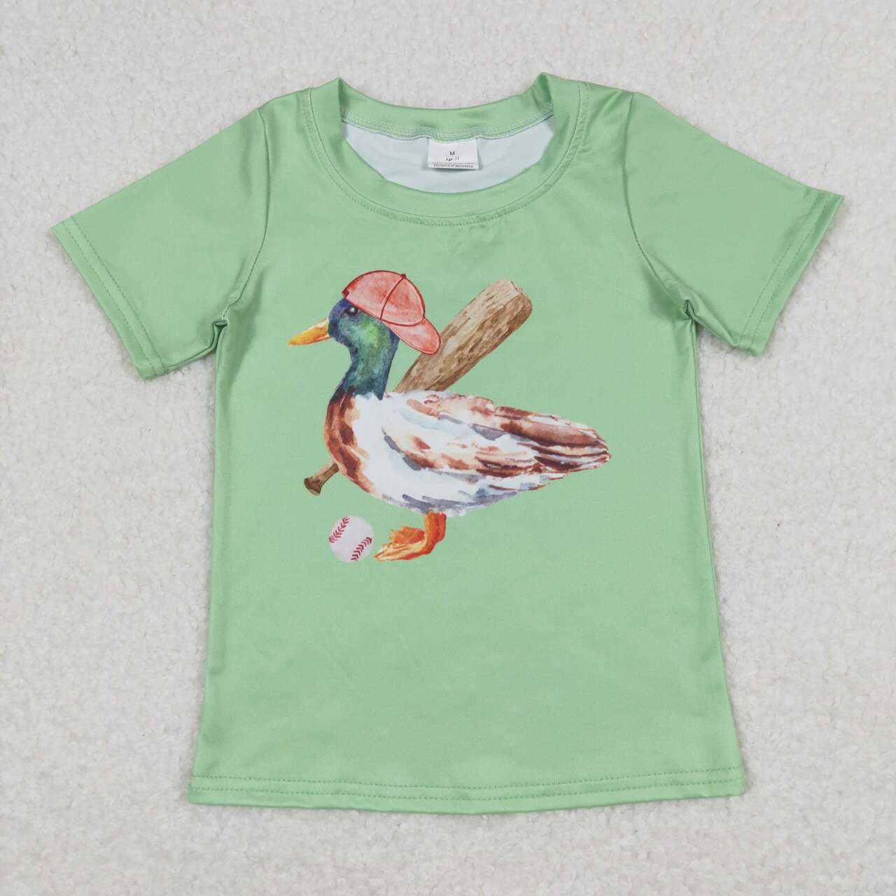 BT0611 baby boy clothes baseball mallard boy summer tshirt