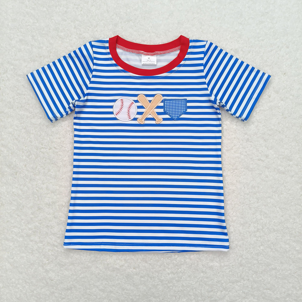 Sibling Embroidery Baby Boys Summer Short Sleeve Tee Shirts Tops