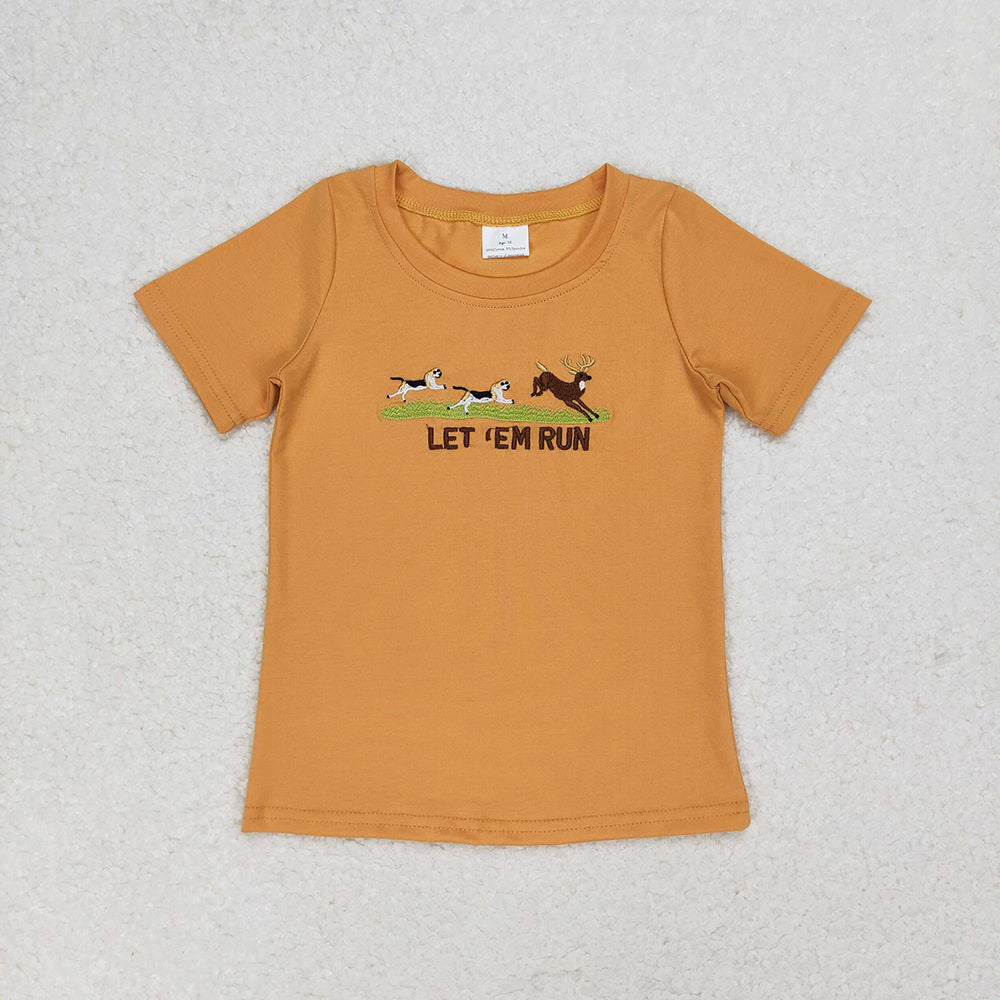 Sibling Embroidery Baby Boys Summer Short Sleeve Tee Shirts Tops