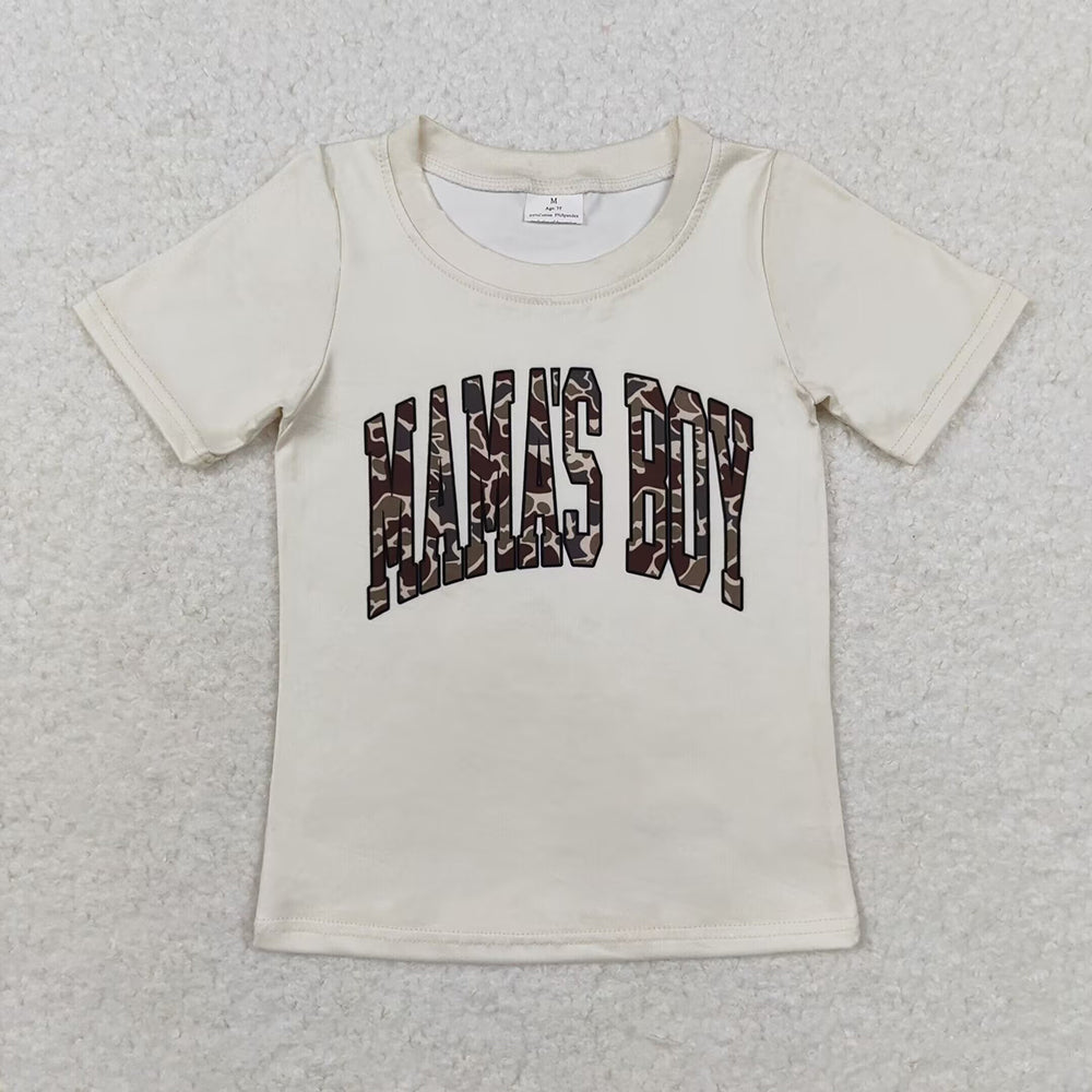 BT0792 baby boy clothes mama's boy camouflage boy summer tshirt