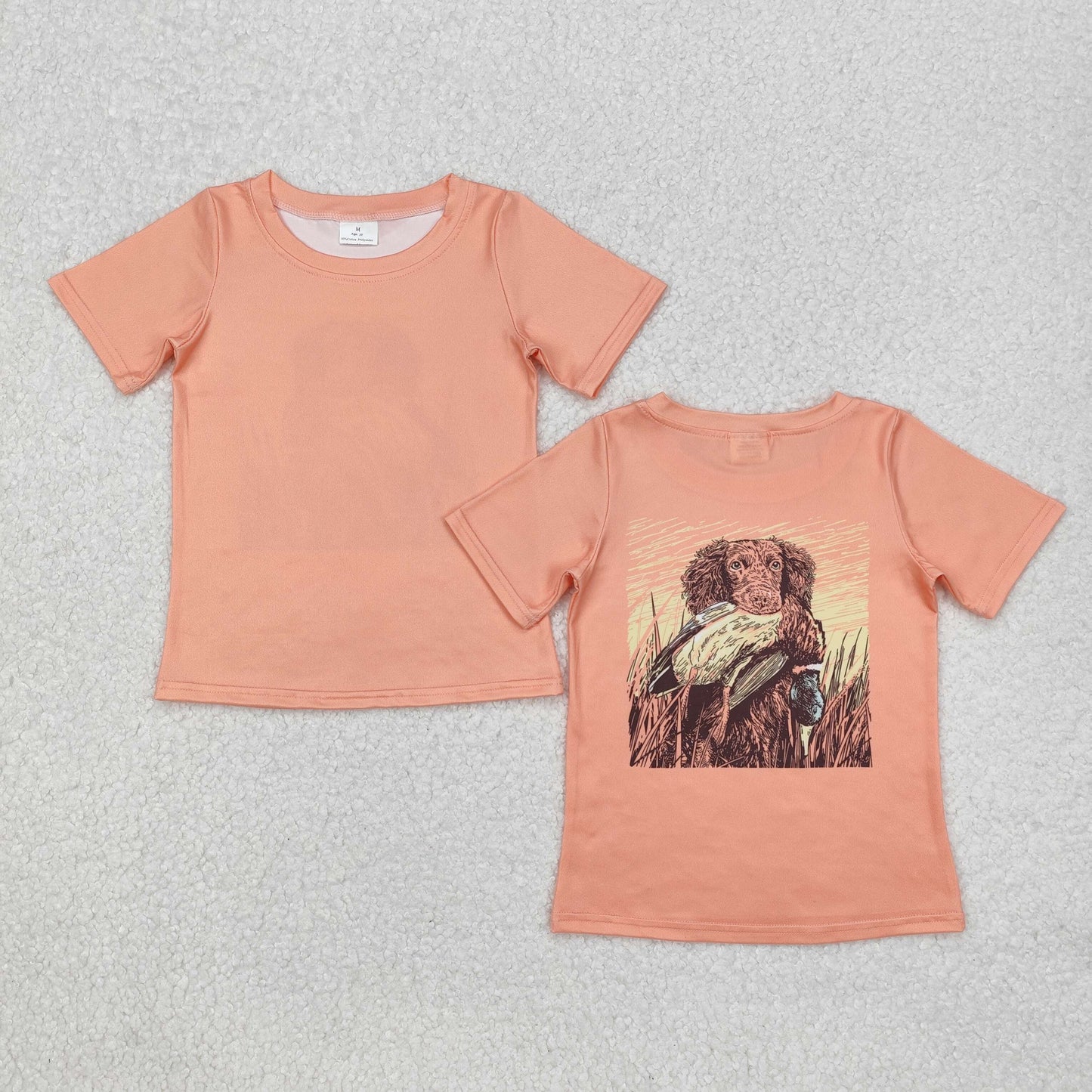 Sibling Baby Boys Short Sleeves Dog Deer Ducks Western Hunting Tee Shirts Tops