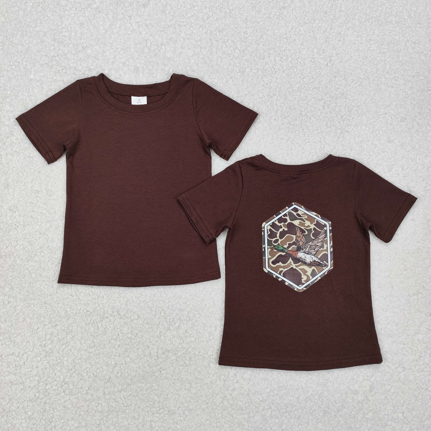 Sibling Baby Boys Short Sleeves Dog Deer Ducks Western Hunting Tee Shirts Tops