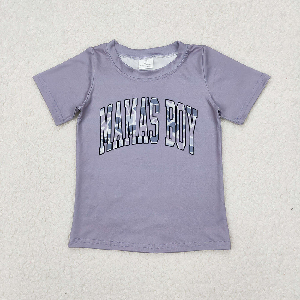 Sibling Baby Boys Mama's Boy Camouflage Short Sleeve Tee Shirts Tops