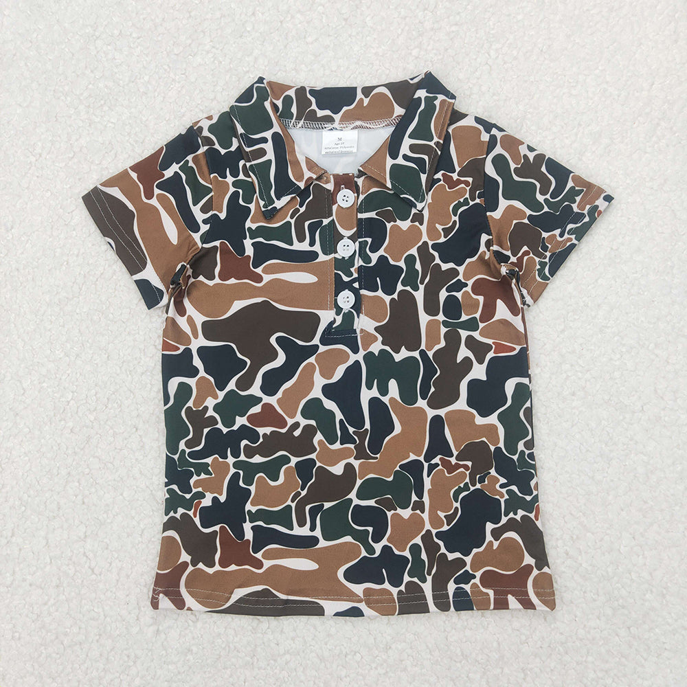 BT1213 baby boys clothes duck brown camouflage summer tshirts