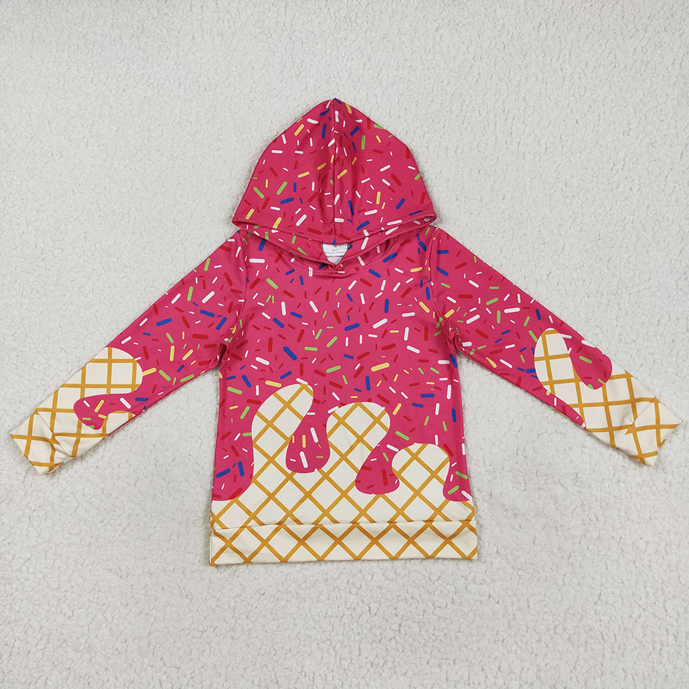 BT1271 toddler baby kids clothes blue drips sprinkles hooded tops
