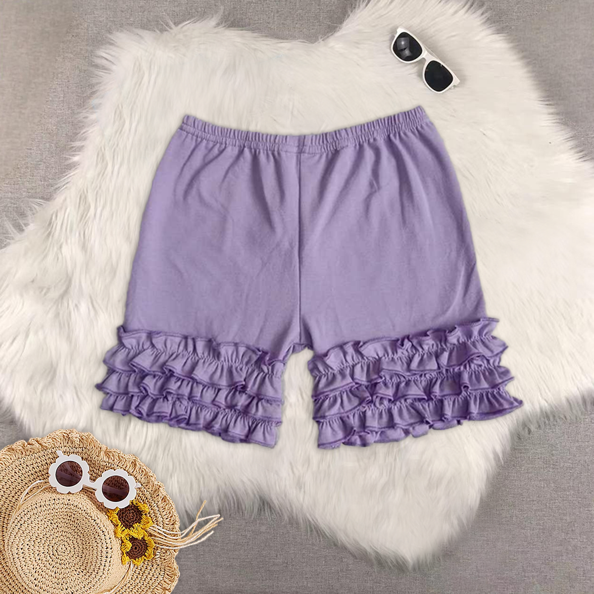 Sibling Baby Girls Summer Icing Ruffle Shorts